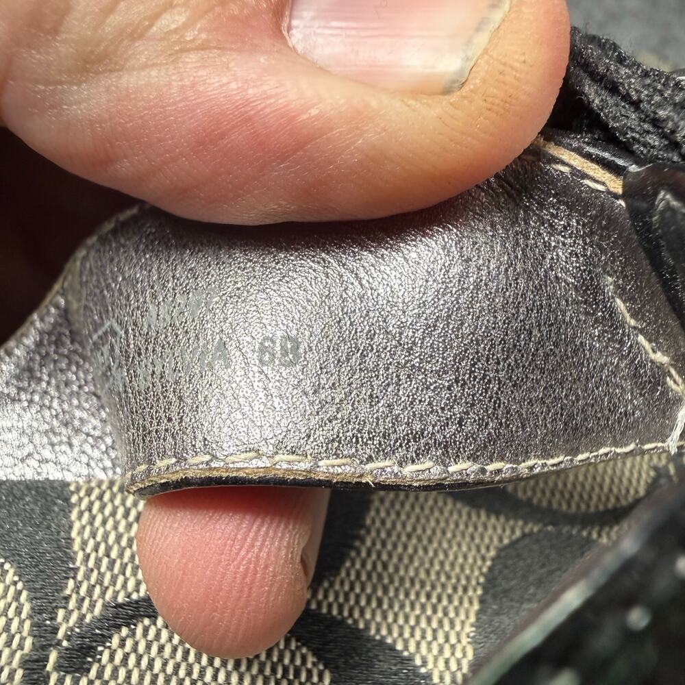 Coach Sylvia Slides Women's 6B Gold/Brown Logo Allover Studded Flashy Preppy - Picture 7 of 8